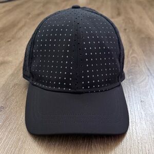 Lululemon Black Perforated baseball cap.